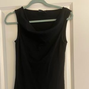 Black sleeveless blouse